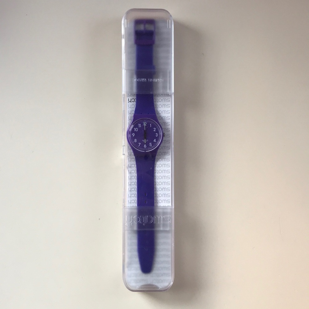 Purple swatch watch